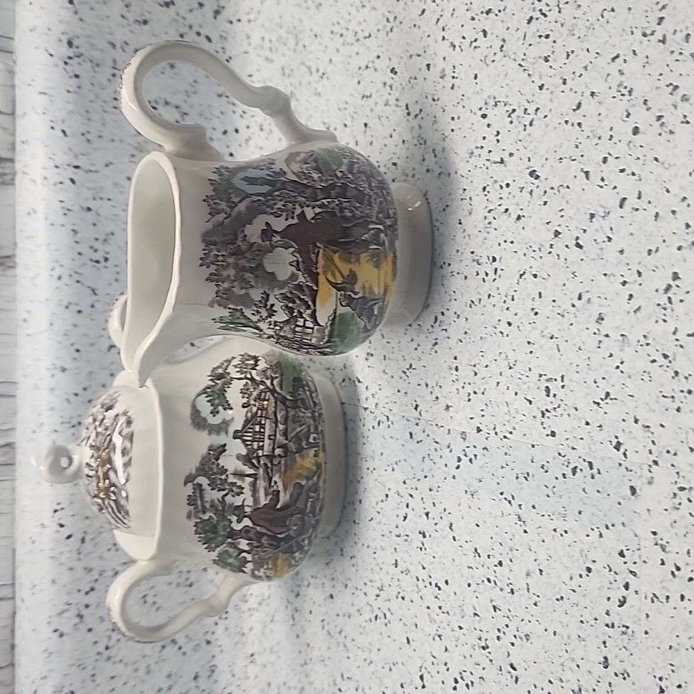 The Hunter by MYOTT Bone China sugar bowl creamer set  engraved